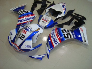 09-11 White Black Sterilgarda YZF R1 Motorcycle Fairings