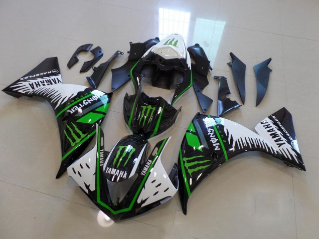 09-11 White Green Big Monster YZF R1 Motorcycle Fairings