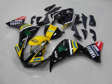 09-11 Yellow Black Monster YZF R1 Motorcycle Fairing