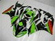 09-12 Black Green Red ZX6R Motorcycle Fairings