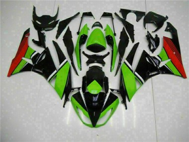 09-12 Black Green Red ZX6R Motorcycle Fairings