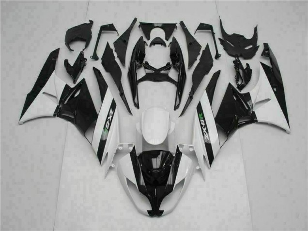 09-12 Black White ZX6R Motorcycle Fairings