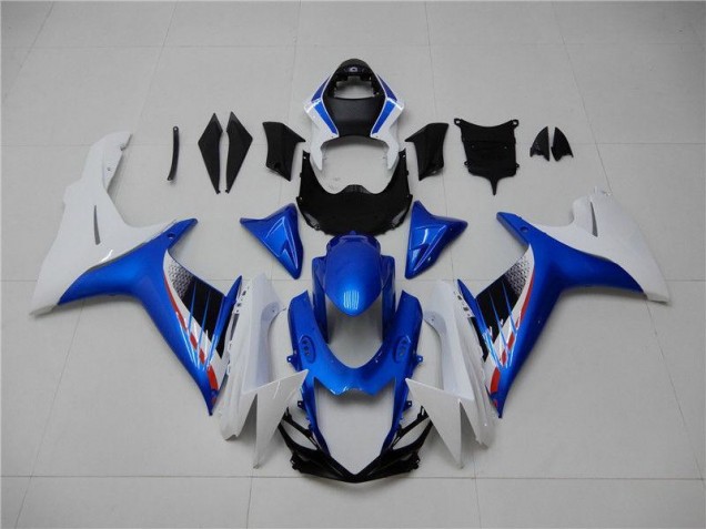 11-21 Blue White GSXR 600/750 Motorcycle Fairing