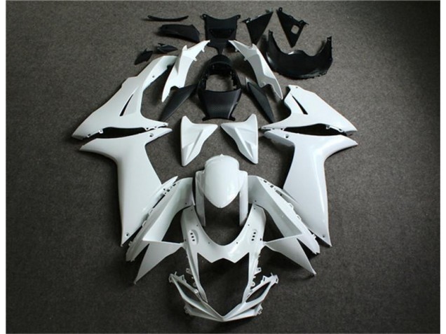 11-21 White GSXR 600/750 Motorcycle Fairings