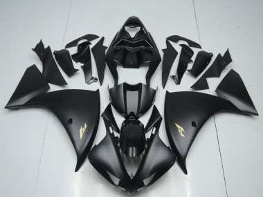 12-14 Matte Black Sticker YZF R1 Motorcycle Fairings