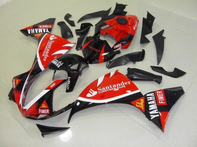 12-14 Red Black Santander YZF R1 Motorcycle Fairings