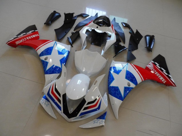 12-14 White Black Ducati Star YZF R1 Motorcycle Fairings