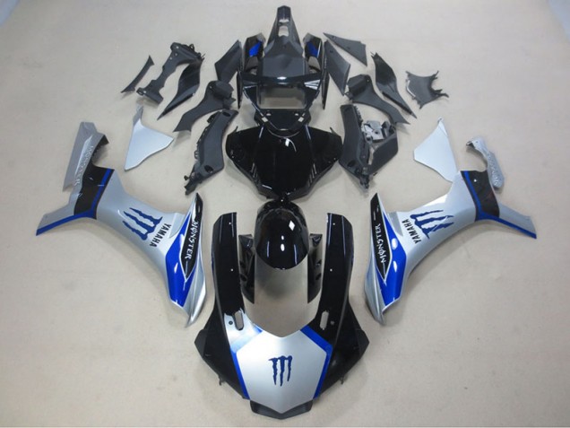 15-19 Silver Black Blue Monster YZF R1 Motorcycle Fairings