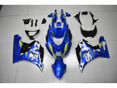 17-21 Blue White Decal GSXR 1000 Motorcycle Fairings