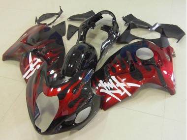 96-07 Black Red Flame GSXR 1300 Hayabusa Motorcycle Fairing