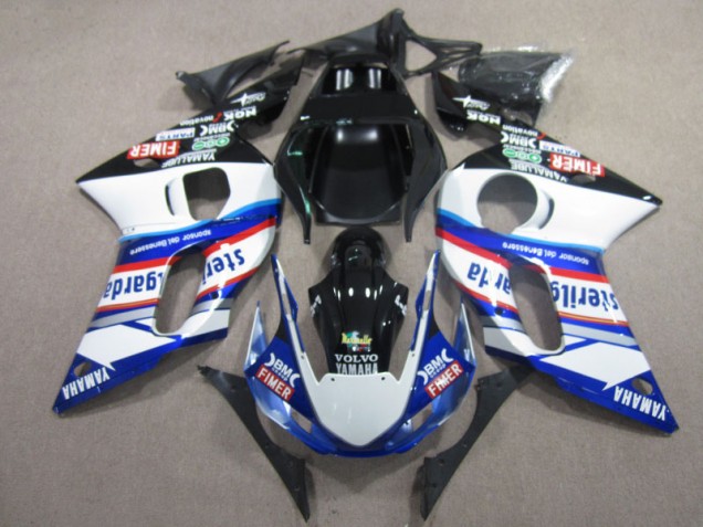 98-02 BM FIMER VOLVO Blue White Black YZF R6 Motorcycle Fairings