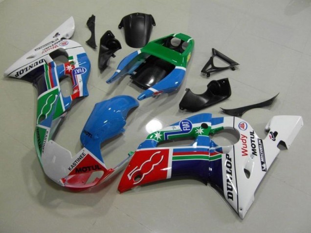 98-02 Blue White Green Red Wudy Motul Dunlop YZF R6 Motorcycle Fairings