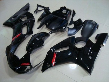 98-02 Glossy Black Red Decals YZF R6 Motorcycle Fairings